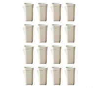 NbgrvB Clear Self Watering Flower Pots with Drainage, Small Plastic Planters for Houseplants and Propagation, Visible Water Level, Includes Labels, White, 16 Pack(16pcs small)