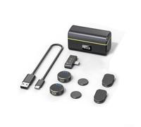 NbgrvB Compact Wireless Microphone for Insta360 X5 GO for ultra Clip-On Lapel Mic Noise Cancelling for Streaming