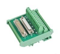 NbgrvB DB25 Male to Female DIN Rail Mount Terminal Block Adapter with 25-Pin D-Sub Board FR4 PCB 0.7A Current 18-26 AWG Wire Green