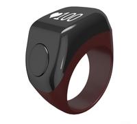 NbgrvB Digital Tasbih Finger Ring with LED Screen - Electronic Tally Counter for Golf Scoring & Coaching - Magnetic Charging Smart Beads(Brown)