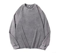 NbgrvB Distressed Cotton Pullover Sweatshirt Long Sleeve | 95% cotton 5% spandex, soft washed finish, loose comfortable fit, o-neck design, long sleeve