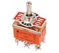 NbgrvB E-TEN1322 Switch 6 Pin 3 Position On-Off SPST Self-Locking 15A 250V with 12mm Mount Hole Automotive for Marine Industrial Applications