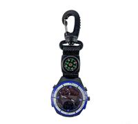 NbgrvB Electronic Pocket Watch with for Compass Countdown Timer Alarm, Portable Carabiner Clip for Outdoor Hiking Camping Sports Green(Blue)