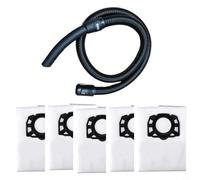 NbgrvB Extra Long Hose Filter Bag Set for Karcher NT20/30 WD1 WD2 WD3 WD4 WD5 WD6 Vacuum Cleaners 2.5m Hose 5 Bags