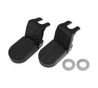 NbgrvB Folding E-Bike Rear Passenger Footrest Pegs Aluminium Alloy Foldable Stunt Pedals for Electric Mountain Bike Black 10mm M15