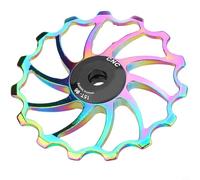 NbgrvB for CNC Rear Derailleur Guide Wheel 13T 15T 17T with Porcelain Bearings for 8-11 Speed for Bicycle, Lightweight 6mm Bore(13T colorful)