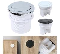 NbgrvB for Dual Flush Pneumatic Push Button with for Twin Hose Concealed Toilet Cisterns, Chrome ABS Air Valve 84x98mm Silver