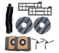 NbgrvB for eufy for x10 for Pro for omni Spare Parts Kit: Main Roller Side Brushes High-Efficiency Filters Microfiber Mop Cloths Vacuum Dust Bags(A)