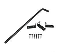 NbgrvB for Heavy Duty Gate Drop Rod Cane Bolt Secure Fence for Door, Slide Latch Wood Iron Vinyl, 1 Set with Screws(18in)