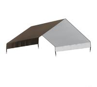 NbgrvB for Large for Chicken Run Cover, Waterproof Oxford Fabric Roof for Replacement, Windproof Shelter for Backyard Coops, Easy Assembly, Grey(Brown)