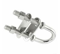 NbgrvB for Marine U-Bolt Stern Eye Tie Down 3/8 Inch Dia 2-1/2 Inch Thread Boat Bow Anchor Point for Heavy Duty 3500lbs Load Capacity 2 Pack(126mm)