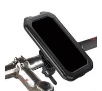 NbgrvB for Motorcycle Phone Mount with Waterproof Case, for 360° Rotating Navigation Holder Electric Bikes & Bicycles, Fits up to 6.9"" Screens, Black