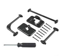 NbgrvB for RV Entry for Door Latch Bracket Kit with 3 Linkage Rods Screwdriver, PE Plastic Hook Camper Trailer for Motorhome, White Black(Black)