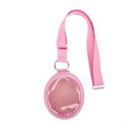 NbgrvB for Tamagotchi Paradise Case Transparent Hard Shell Protective Cover with Lanyard for Electronic Pet Game Machine Storage Bag Blue 9x7.5x4cm(Pink)