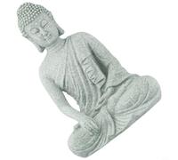 NbgrvB Garden Ornament Sitting Buddha Statue Made from Resin Stone, Suitable for Indoor Outdoor Zen Style Decoration (B)