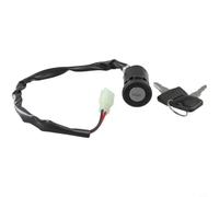 NbgrvB Go Kart Ignition Switch 2 Terminal Male 6.3mm Fit | 28mm push-fit design, secure mounting, fits standard holes, durable plastic, motorcycle compatible