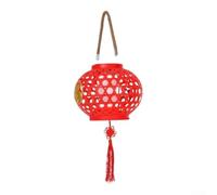 NbgrvB Hanging Garden Lantern 28cm Solar USB Powered(red pumpkin)