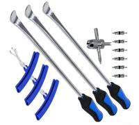 NbgrvB Heavy Duty Tire Levers 13Pcs Steel Repair Kit | High-strength steel, ergonomic curve, labor-saving pry, repeated use, for durable build