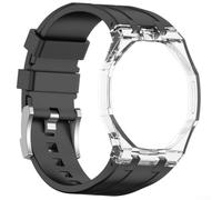NbgrvB High-Quality Silicone Band for Swatch Modification 20mm(Black 12)