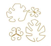 NbgrvB Iron Monstera Plant Support Bracket with Unique Turtle Shell for Indoor Climbing Plants Gold 4/6pcs(Four-piece sets)