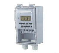 NbgrvB KG316T-F Intelligent Timer Switch 220V 50Hz, Programmable Time Controller with LCD Display 16 Groups ON/OFF Cycle Transparent Cover & Key Lock for Home Industrial Use