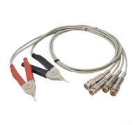 NbgrvB LCR Meter Cable with 4 BNC Connectors and Gold Plated Kelvin Clips, Perfect for Long Distance Testing