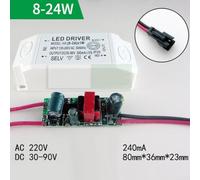 NbgrvB LED Transformer 240mA Constant Current Driver 8W-50W for LED Strips Cabinet Lights Display Lights Flickerfree Ultra for slim(8-24W(DC30-90V))