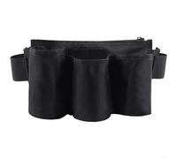 NbgrvB Lightweight Oxford Waist Bag for Housekeeping & Hotel Staff, Water-Resistant Cleaning Organizer with Multi-Pockets, 200g, Black(Black)