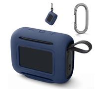NbgrvB Lightweight Silicone Cover for JBL Go 5 with Hook(Dark blue) | Shock-absorbing soft silicone, prevents drops, precise cutouts, easy button access, lightweight design