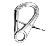 NbgrvB Marine Mooring Hook Stainless Steel - Heavy Duty 316 Boat Docking Clip with Auto Lock - Secure Fender Attachment for Sailboat Pontoon - Rust Resistant 4.28in