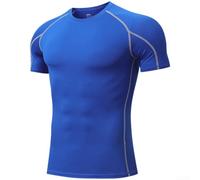 NbgrvB Men's Stretch Fit Sport Tee 88% Polyester(Blue XXL)