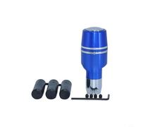 NbgrvB Metal Gear Shift Knob with Push Button, Aluminum Alloy Shifter Head Automatic and Manual Car Modification Upgrade, Black(Blue)