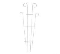 NbgrvB Metal Plant Trellis Climbing Plants, Rust-Resistant Iron Garden Support Stake Ivy, Roses, Beans and Potted Flowers, Black(White)