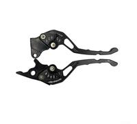NbgrvB Motorcycle Brake and Clutch Levers Set Multi-Fit 22Mm Handlebar Aluminum Alloy Adjustable Control Handles for 500Cc Sport Bike Accessories (Black)