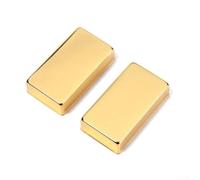 NbgrvB Nickel Humbucker Pickup Covers 2pcs No-Hole Black(Gold)