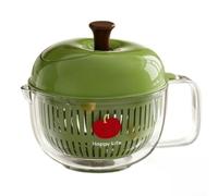NbgrvB One-Hand Rotary Salad Dryer for Fast Meal Prep(green) | Fruit-shaped design, 10-second dry time, PP material, red green white colors, compact storage