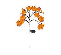 NbgrvB Outdoor Autumn Decor Light for Pathways | Maple leaf design, warm orange glow, auto dusk-to-dawn sensor, plastic build, pathway accent