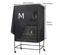 NbgrvB Parrot Cage Cover Waterproof 210d Oxford Protection Compatible Having Large Square Plus out Cloth for Bird Cages Breathable Light Blocking (6648102CM)