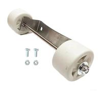 NbgrvB Patio Heater Wheel Kit Stainless Steel Bracket for Propane Gas Heaters Round Base Mobility Upgrade Black Casters(White)