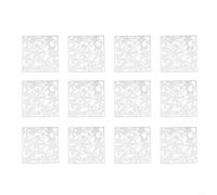 NbgrvB Plastic Hollow Room Divider Screen 12 Pack, Hanging Panel Curtain Space Separation, Carved Wall for Art Decor Home Office(white)