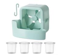 NbgrvB Portable Fan Cooling Accessories Set with 4 Ice Cups Quick Installation Refrigeration Kit for Floor Fans Compact Travel Humidifier Cooler(Blue)