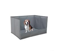 NbgrvB Portable Folding for PUPPY Receptacle in Waterproof Nylon with Elevated Side Panels and Non-Slip Base Leakproof Tray for Indoor or Outdoor Excursions(grey M)