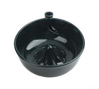 NbgrvB Pottery Strainer Bowl 17x10cm Fast Drain Design | Elegant green pottery, ceramic build, stylish table presentation, food-safe material, 17cm size
