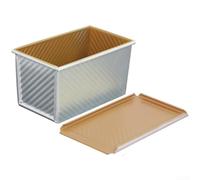 NbgrvB Professional Bread Pan Aluminium Alloy 750g Loaf Tin with Lid Even Heat Distribution Bakeware Set(450g)
