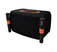 NbgrvB Protective Case for JBL PartyBox On-The-Go 2 Outdoor Use | High-elastic fabric, snug secure fit, dust shield, black orange style, easy function access