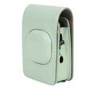 NbgrvB PU Camera Case for Fujifilm for instax for mini Liplay - Waterproof Protective Shell with Strap - Retro Style for Instant Film Bag - Black Pink Green - 14x9x5.5cm(Green)
