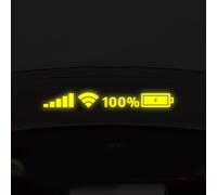 NbgrvB Reflective Car Sticker for battery Level Signal Decal Vinyl 45cm UK Europe for Road Trip Bumper Van Lorry Truck Decor White Red Yellow(Yellow)