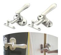 NbgrvB Reliable Stainless Steel Door Latch for Wood Casement and Bathroom, for Escape Routes (L)