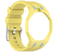 NbgrvB Replacement Band for Swatch and For AP Royal Watches Made from Medical-Grade Silicone Material Supporting Continuous Skin Contact (Yellow)