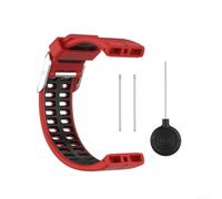 NbgrvB Replacement Strap for POLAR V800 Smartwatch with Balanced Material Density and Adaptive Grip Texture (Red+black)